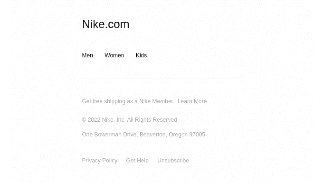 Nike &mdash; Email Crash Test